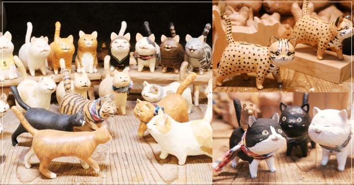 不輸扭蛋！台灣原創手工木雕，全系列貓科動物大集合　網暴動：「有石虎！」