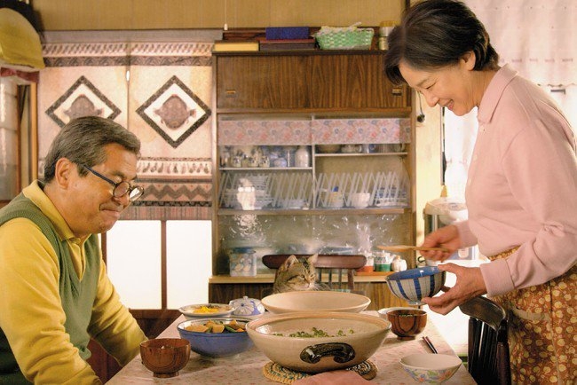 演員「立川志之輔」、貓咪「培根」及演員「田中裕子」