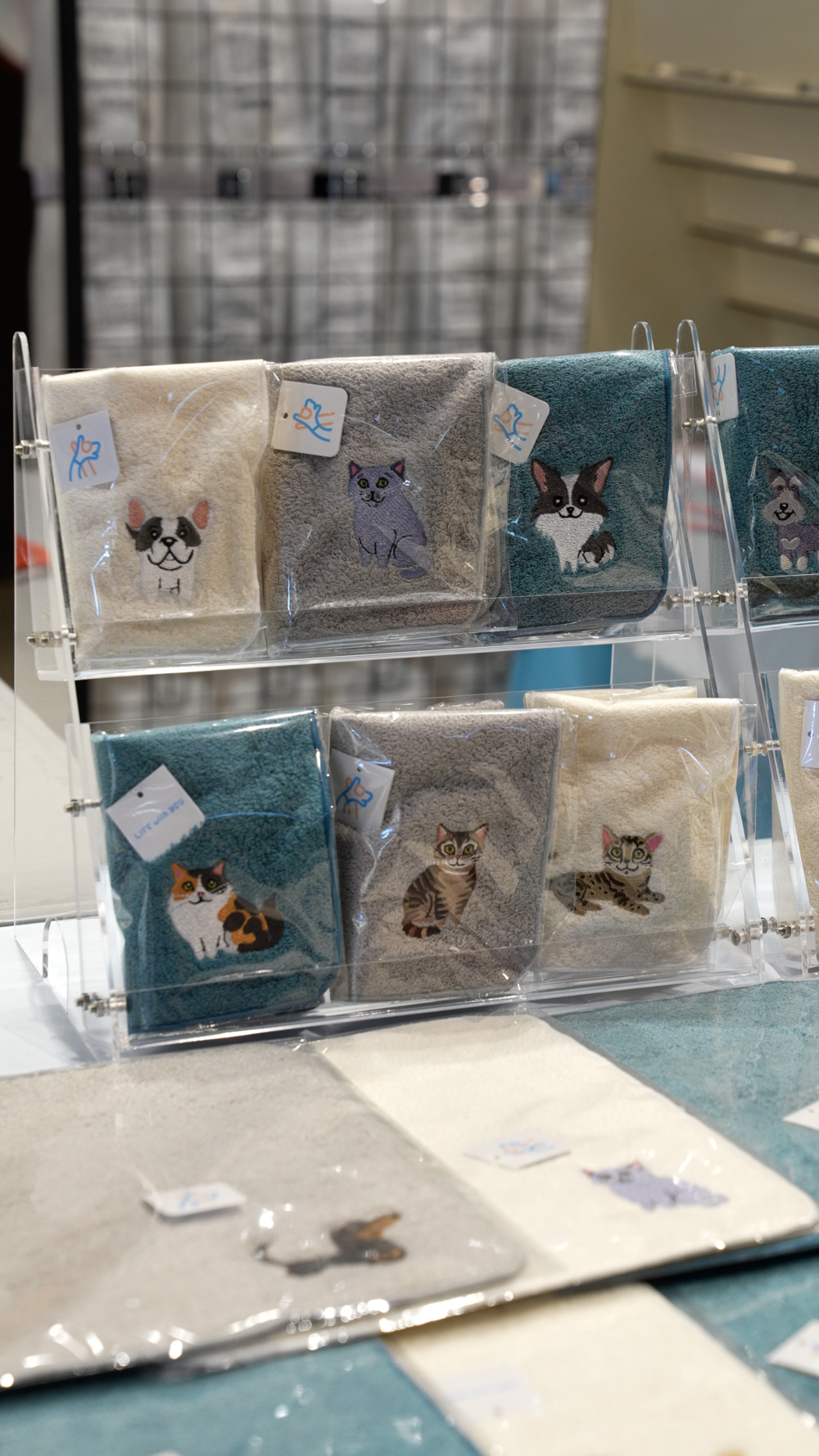 日本有機棉刺繡方巾