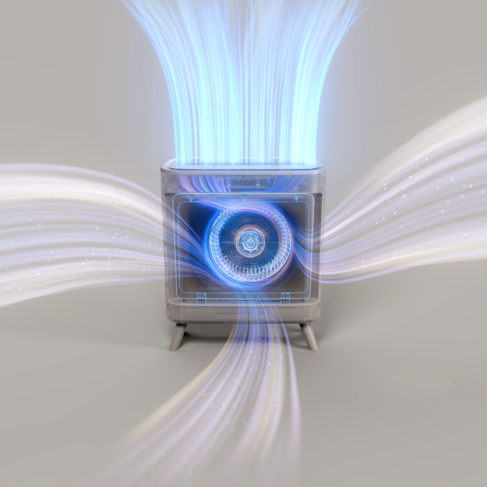 最遠可吸附3米內空氣中的寵物毛髮(1)，去除空氣中浮毛率高達95.6%(2) ！