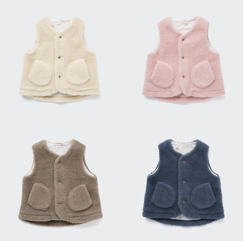 厚搖粒絨雙面背心。