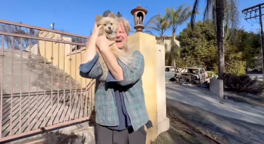 飼主看到愛犬後喜極而泣。