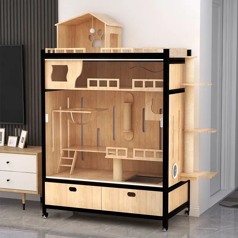 使用E1等級環保實木與鋼化玻璃門片，安全無毒。