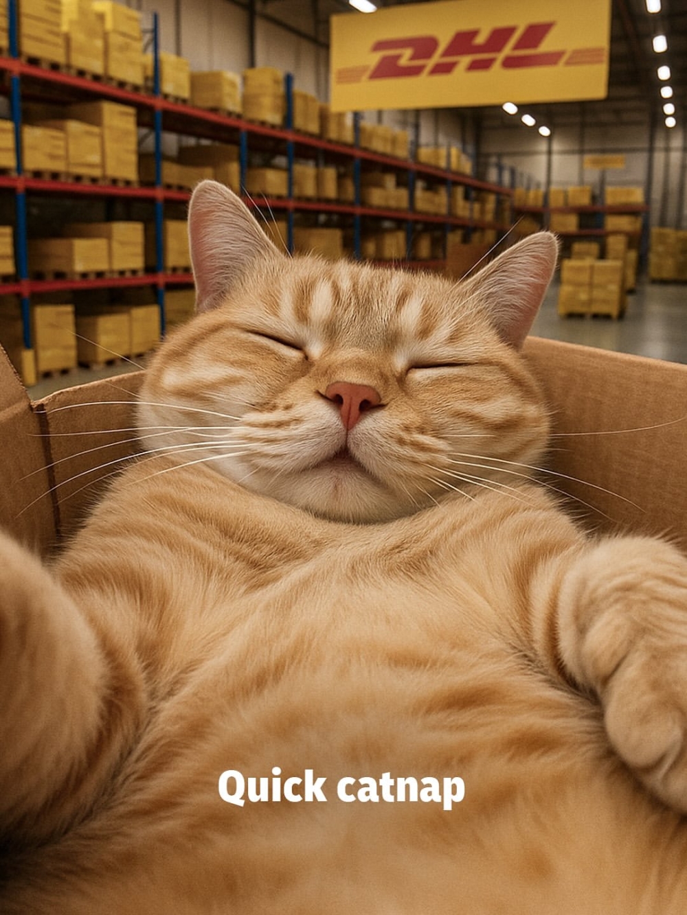 喵：小睡一會兒，不要給老闆知道。