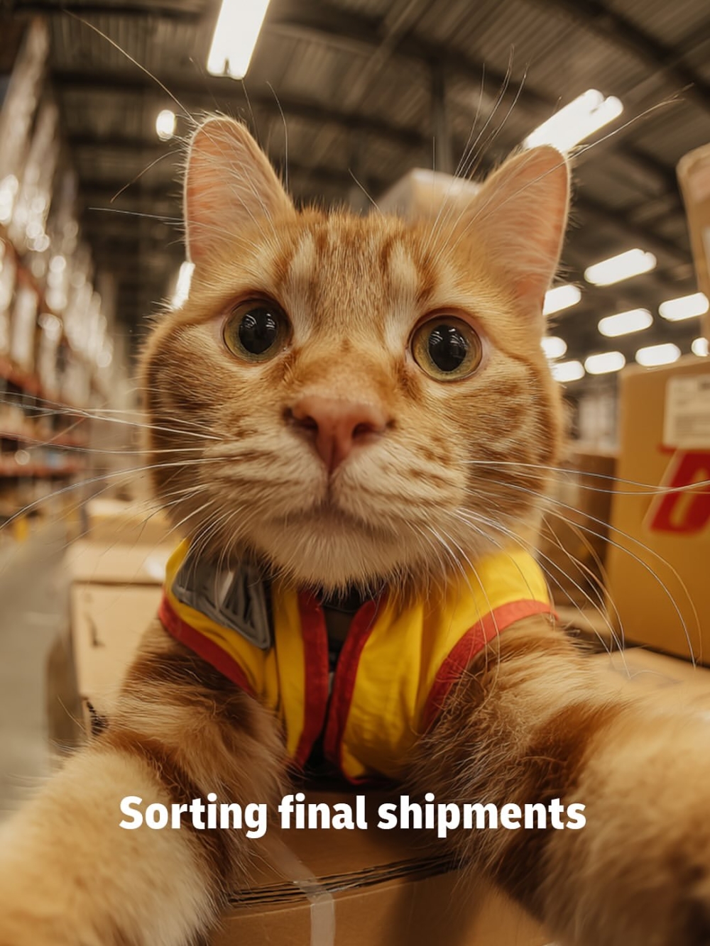 喵：好了，又要去貨物分揀了。