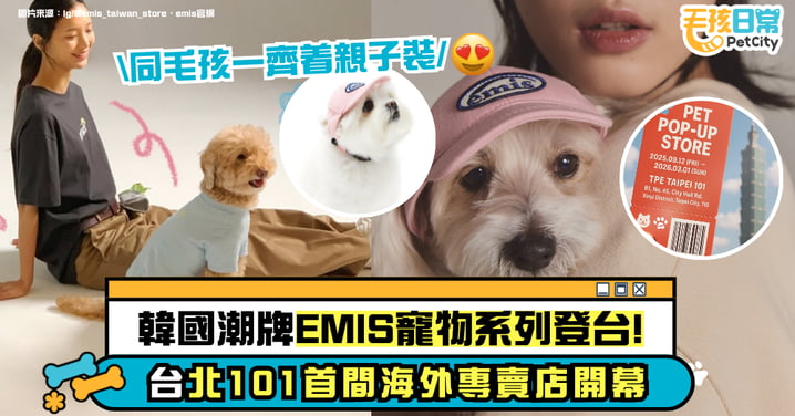 韓國潮牌 EMIS 寵物系列登台！台北 101 首間海外專賣店開幕