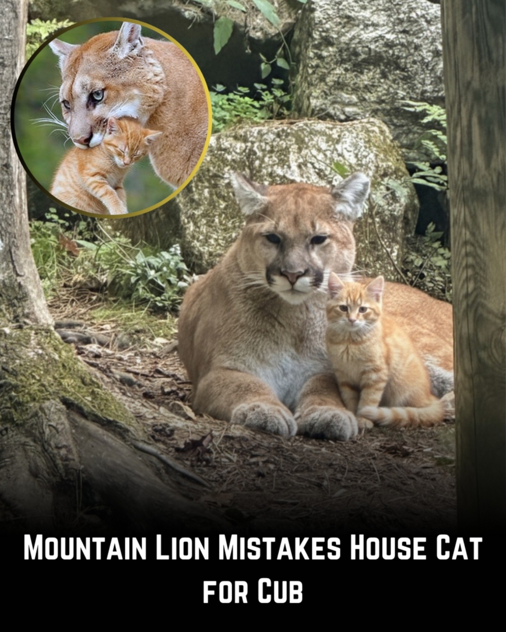 小橘貓亂入美洲獅地盤！結果不是慘劇，而是一場溫馨誤會！