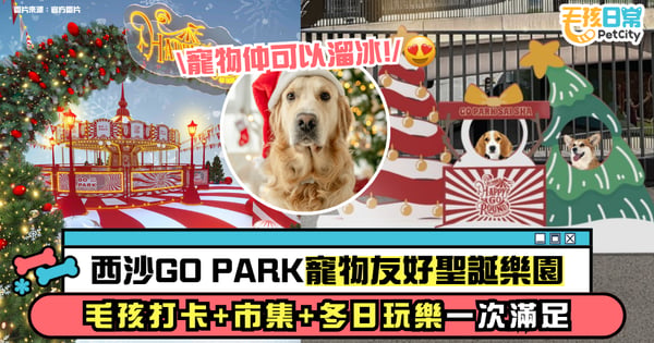 狗狗也能滑冰！西沙 GO PARK 聖誕樂園亮點：毛孩拍照、逛市集、玩到停不下來