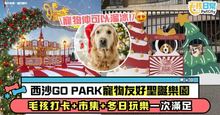狗狗也能滑冰!西沙 GO PARK 聖誕樂園亮點:毛孩拍照、逛市集、玩到停不下來