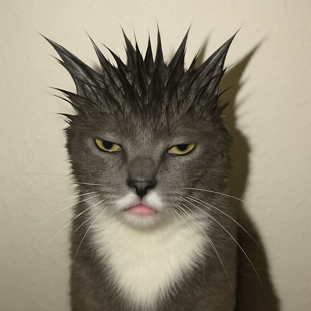 畫面中的貓咪狗狗們各個一臉 Poker Face，眼神放空但造型卻超有態度！