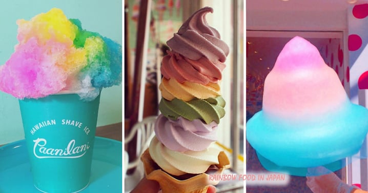 很想直奔日本去～3款超夢幻的漸層小吃，令人難以抗拒的彩虹冰淇淋、冰品及棉花糖啊！