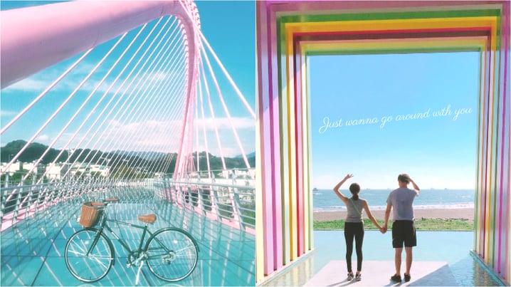 情侶必去！台灣超浪漫彩虹教堂＋粉色情人橋，就是想和你走遍每個幸福角落～