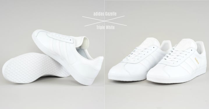 adidas Gazelle 也要出純白款了！最愛簡約小白鞋的你怎能錯過〜