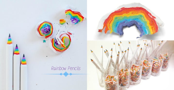 鉛筆竟能刨出彩虹？感覺擁有這支夢幻漂亮的筆，考試就能拿到100分啦～