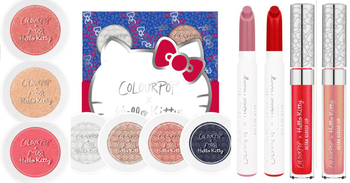 「ColourPop x Hello Kitty」限量彩妝品系列，即使不是Hello Kitty粉也想全收啊！
