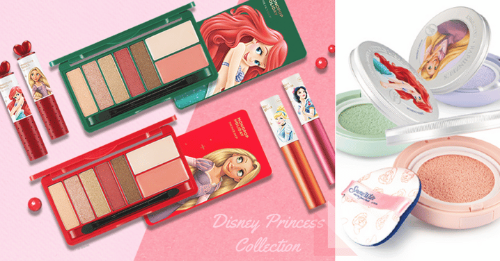 把公主們通通帶回家！韓國美妝品牌推出Disney Princess Collection～讓自己也化身成為公主吧！