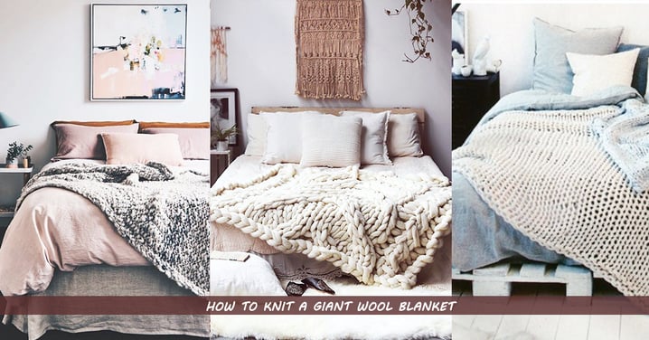 來點新意吧！冬天嘗試編織「超粗針織棉被」，就讓房間佈滿舒適的冬日調子咯！