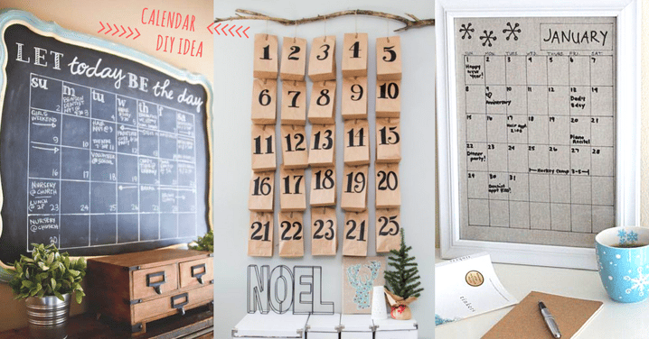 親手製作可愛的2017年曆！10款年曆DIY點子～把每個月的約會都寫在牆壁上，工作時也充滿期待啦！