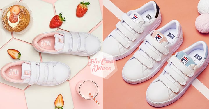 韓妞都在瘋這款！韓國限定FILA粉嫩色板鞋，春日新色「草莓牛奶」夢幻又清新啊！