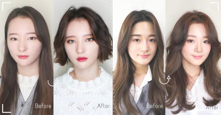 美得朋友都認不出你！韓妞妝髮Before&After，由路人變身Model只需換個髮型〜