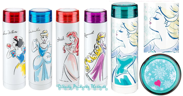 真的是美翻了～迪士尼公主唯美風保溫瓶，以後就可鼓勵我每天多喝水啊！