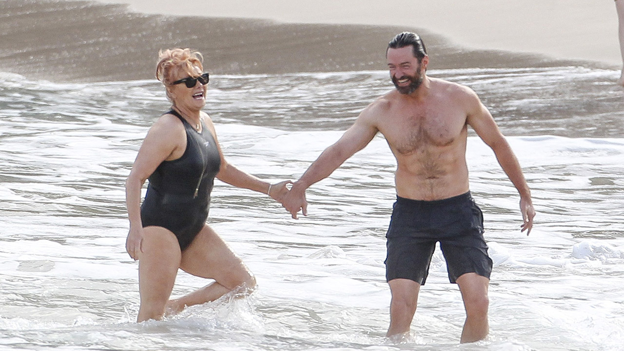 Vacations In St. Barth With His Wife Deborra-Lee Furness ***NO WEB USE W/O PRIOR AGREEMENT - CALL FOR PRICING***