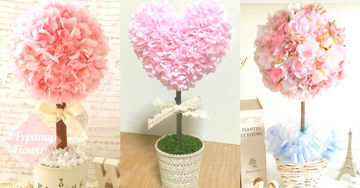 日本女生房間的秘密！日本女生必備可愛「紙花盆栽」，粉嫩顏色絕對追撃少女心！