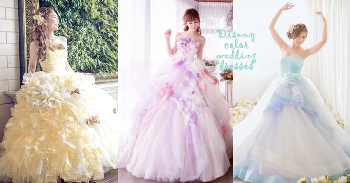 童話中最美的公主！有齊迪士尼公主經典色調的夢幻婚紗，這根本就是公主本人吧！