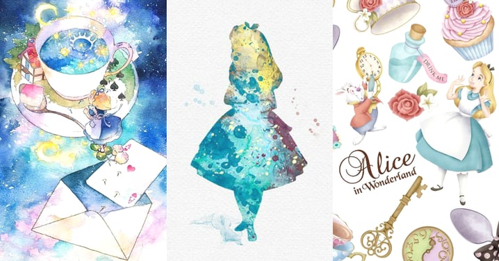 Alice迷必收！20款水彩風愛麗絲Wallpaper，一起躲進愛麗絲的夢遊仙境！