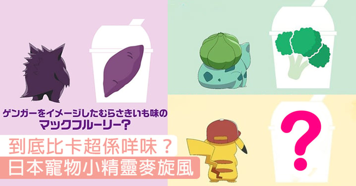 到底比卡超係咩味？日本限定「寵物小精靈麥旋風」，超特別口味全部都好想試！