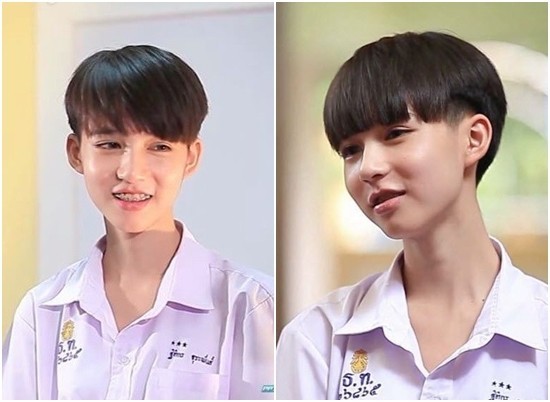 變性前同樣有超漂亮的臉蛋,短髮時期的他反而更清楚看到其精緻臉容,有種青澀的可愛感!