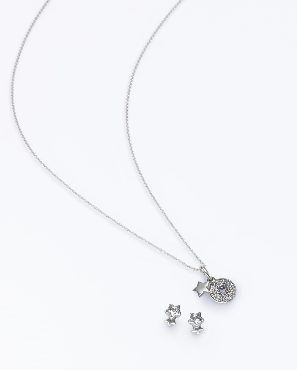 星宿925銀鋯石項鏈連吊墜及耳環組合 $999
