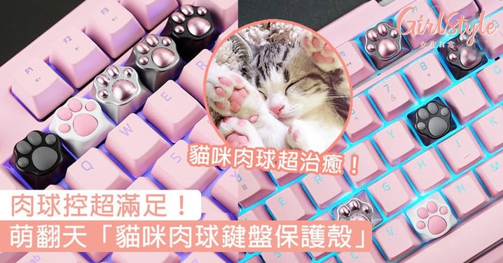 肉球控超－滿－足！萌翻天「貓咪肉球鍵盤保護殼」，每次打字都可以同貓咪擊掌～