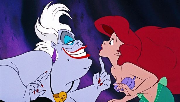 Ursula-sucking-the-voice-out-of-Ariel-in-The-Little-Mermaid