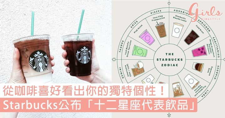 好準啊！Starbucks公布「十二星座代表飲品」，從咖啡喜好看出你的獨特個性！