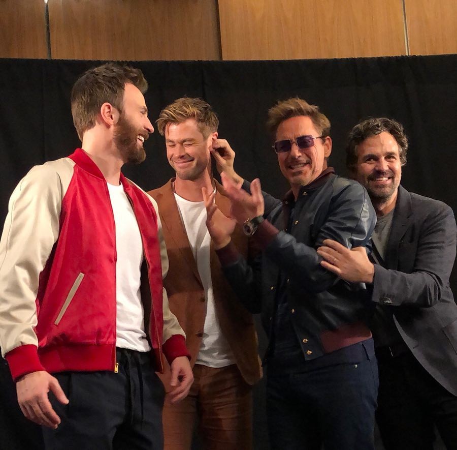 Avengers Endgame Robert Downey Jr Mark Ruffalo Chris Evans and Chris Hemsworth are the new boyband in town