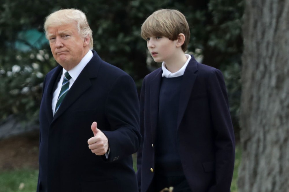 President-Trump-First-Lady-And-Son-Barron-Depart-White-House-En-Route-To-Mar-a-Lago-For-Weekend