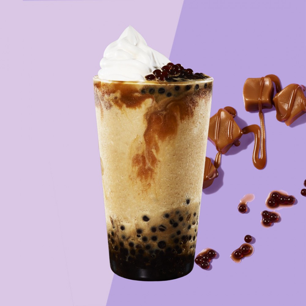 Starbucks_Dark Caramel Coffee Sphere Frappuccino® blended beverage