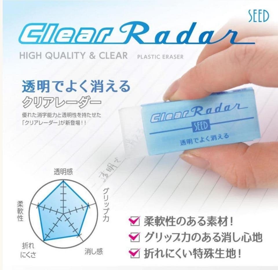 Clear Radar透明擦膠