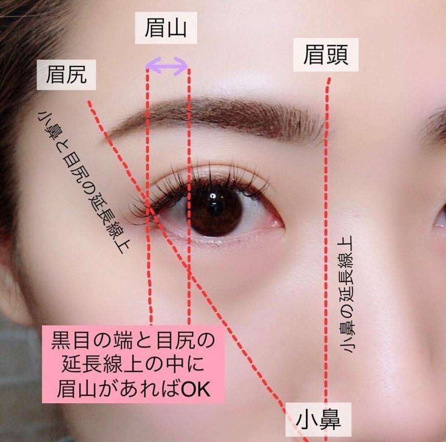 大家在畫眉毛前,不要馬上就下筆,首先要認清自己的眉形