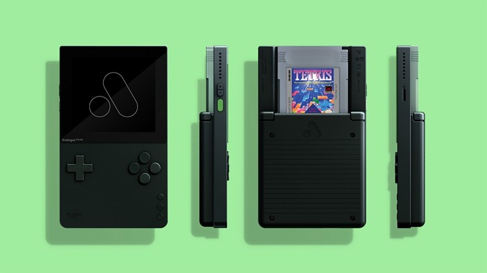 「Analogue Pocket」 保留了 Game Boy 經典的直立式設計,全黑款真的美瘋了!