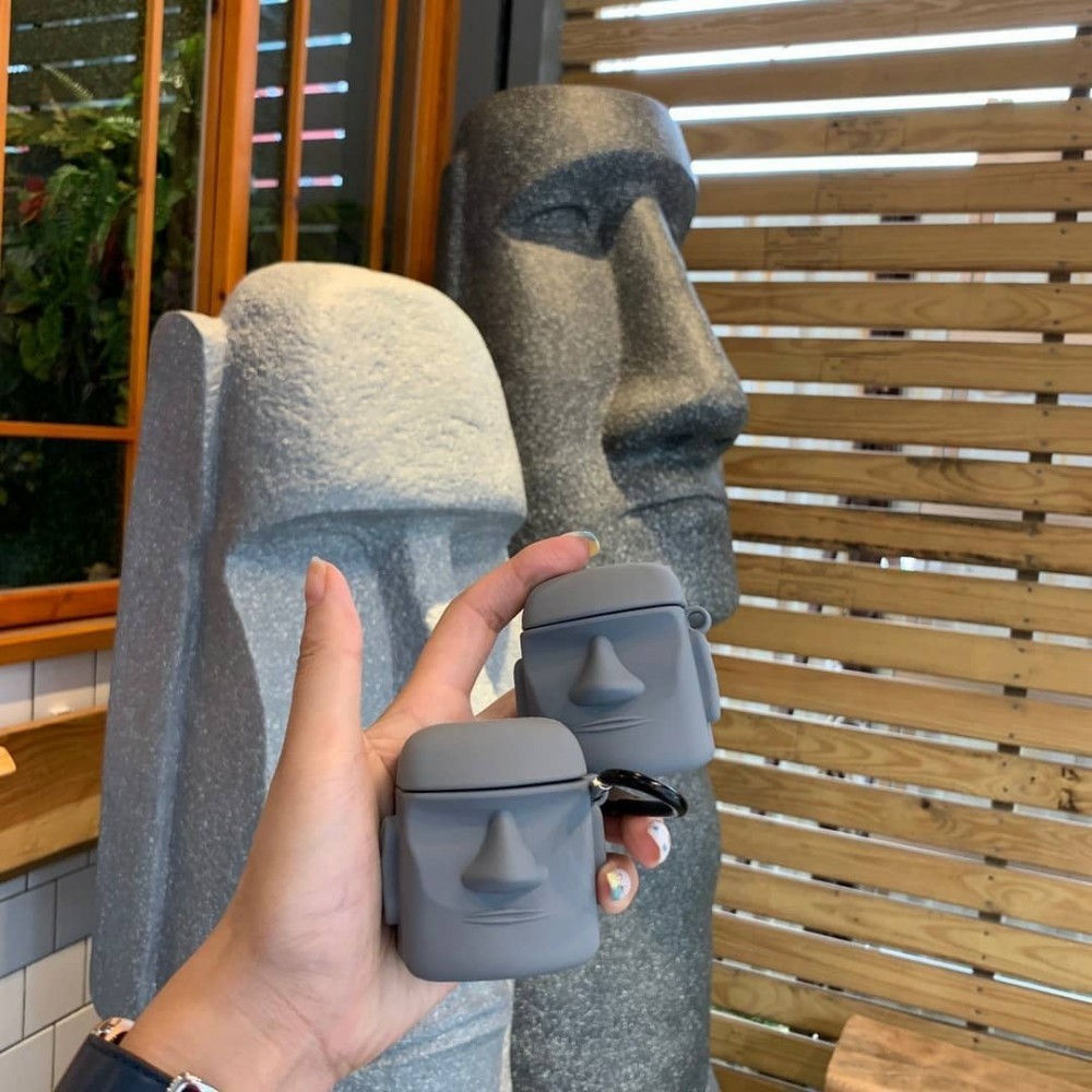 這款摩艾 AirPods Case神還原了摩艾石像的大鼻子和薄唇