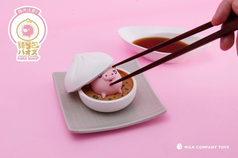 不同的蒸包內有不同款的萌萌豬