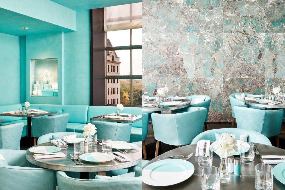 位於紐約 Tiffany&Co 旗艦店內的 Blue Box Café 也是不少女孩憧憬的旅遊景點!