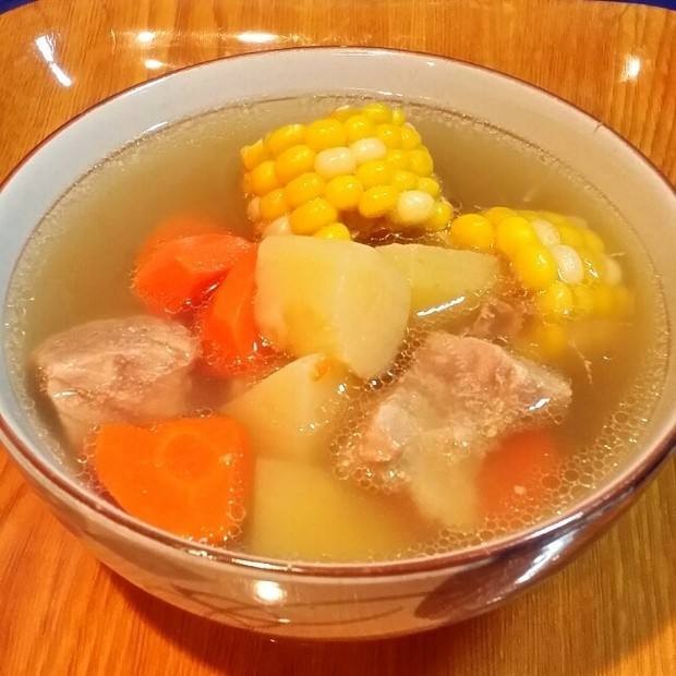 蕃茄薯仔粟米牛肉湯防感冒