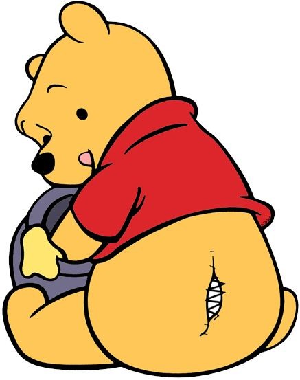 如果你有細心留意的話,就會發現到在Pooh Pooh的屁屁上,有一條接縫印。