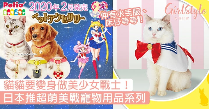貓貓要變身做美少女戰士！日本推美戰寵物用品，頸圈、衫仔、小窩超萌〜