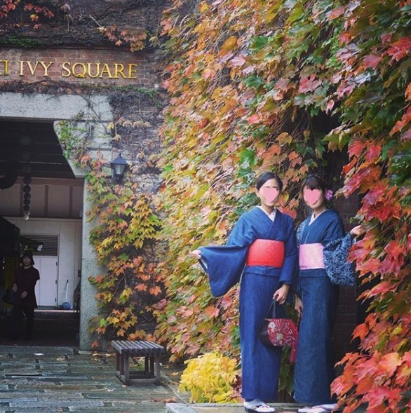 和服店家就把倉敷牛仔布和和服合拼做成牛仔布和服