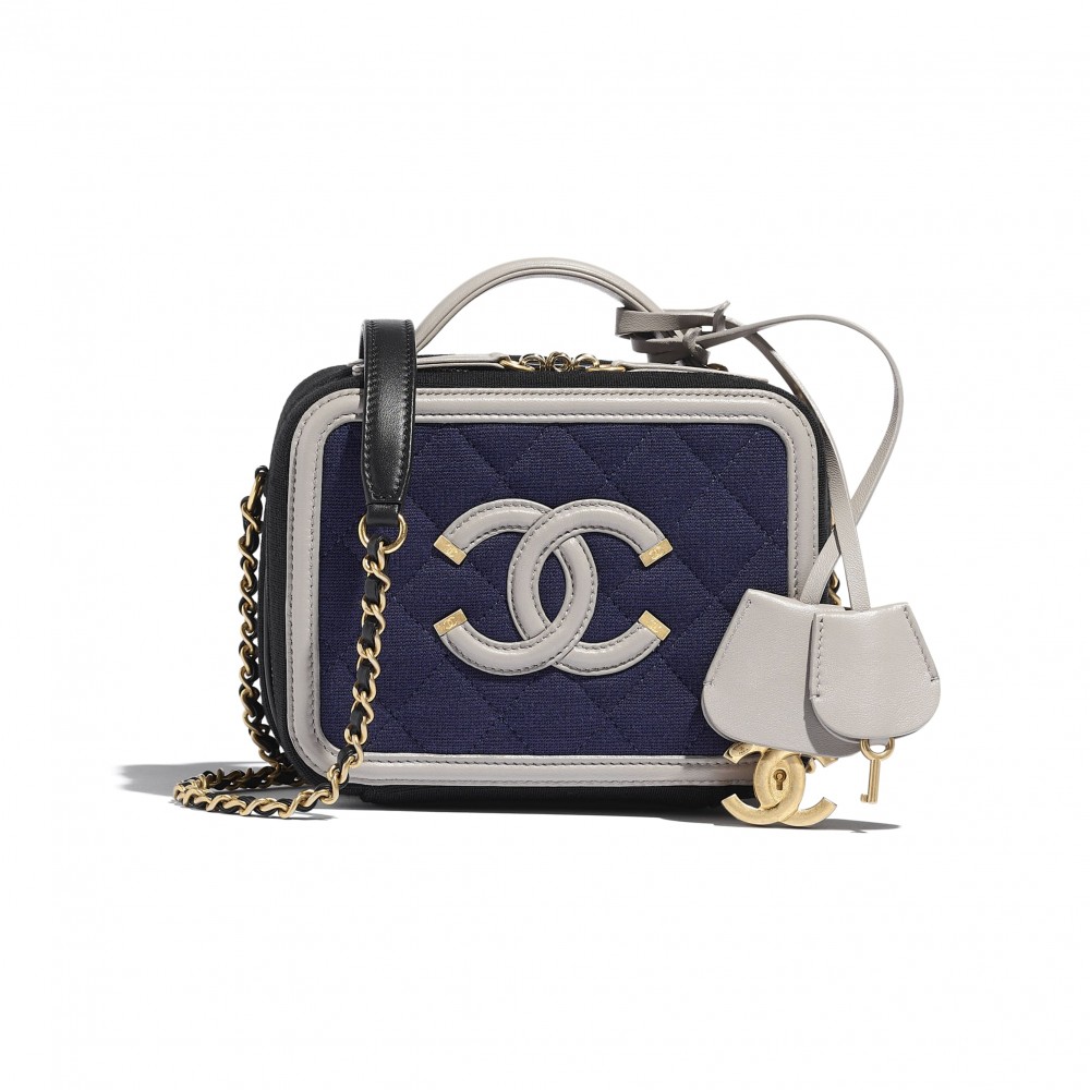 「經典藍」手袋2020 CHANEL Jersey針織化妝包