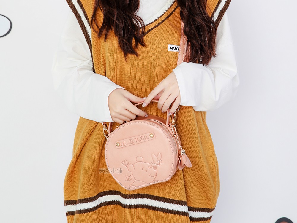 小熊維尼款手提/斜背圓形包